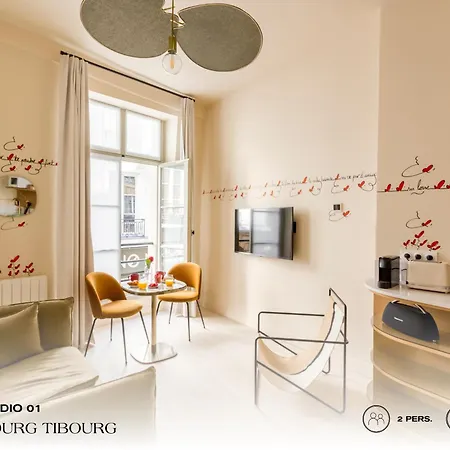 Beauquartier - Marais Bourg Tibourg Appartement Parijs