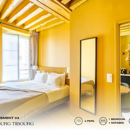 公寓 Beauquartier - Marais Bourg Tibourg 巴黎