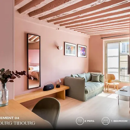 Apartamento Beauquartier - Marais, Bourg Tibourg Paris