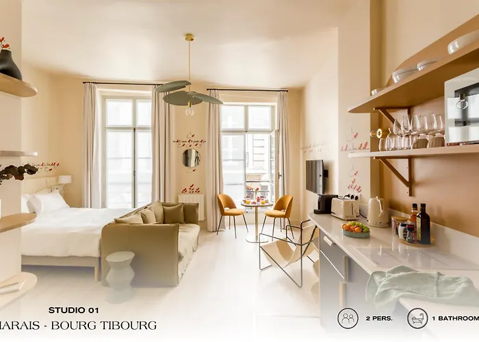 公寓 Beauquartier - Marais Bourg Tibourg