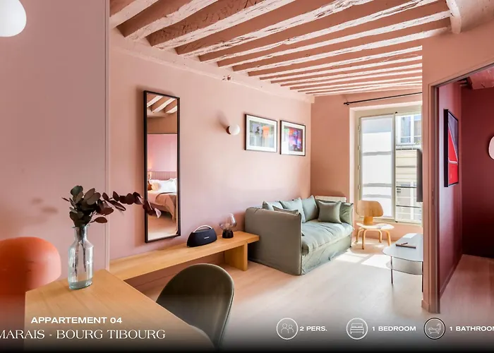 公寓 Beauquartier - Marais Bourg Tibourg 巴黎