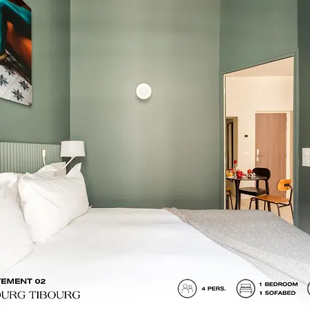 公寓 Beauquartier - Marais Bourg Tibourg
