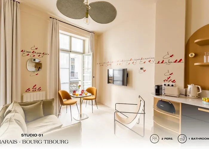 Beauquartier - Marais Bourg Tibourg Apartamento París